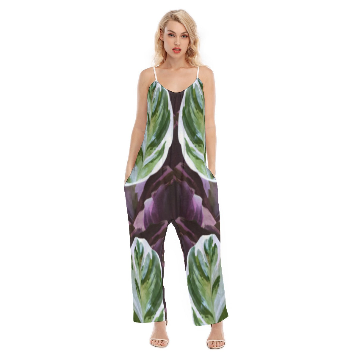 White Fusion Calathea Cami Jumpsuit