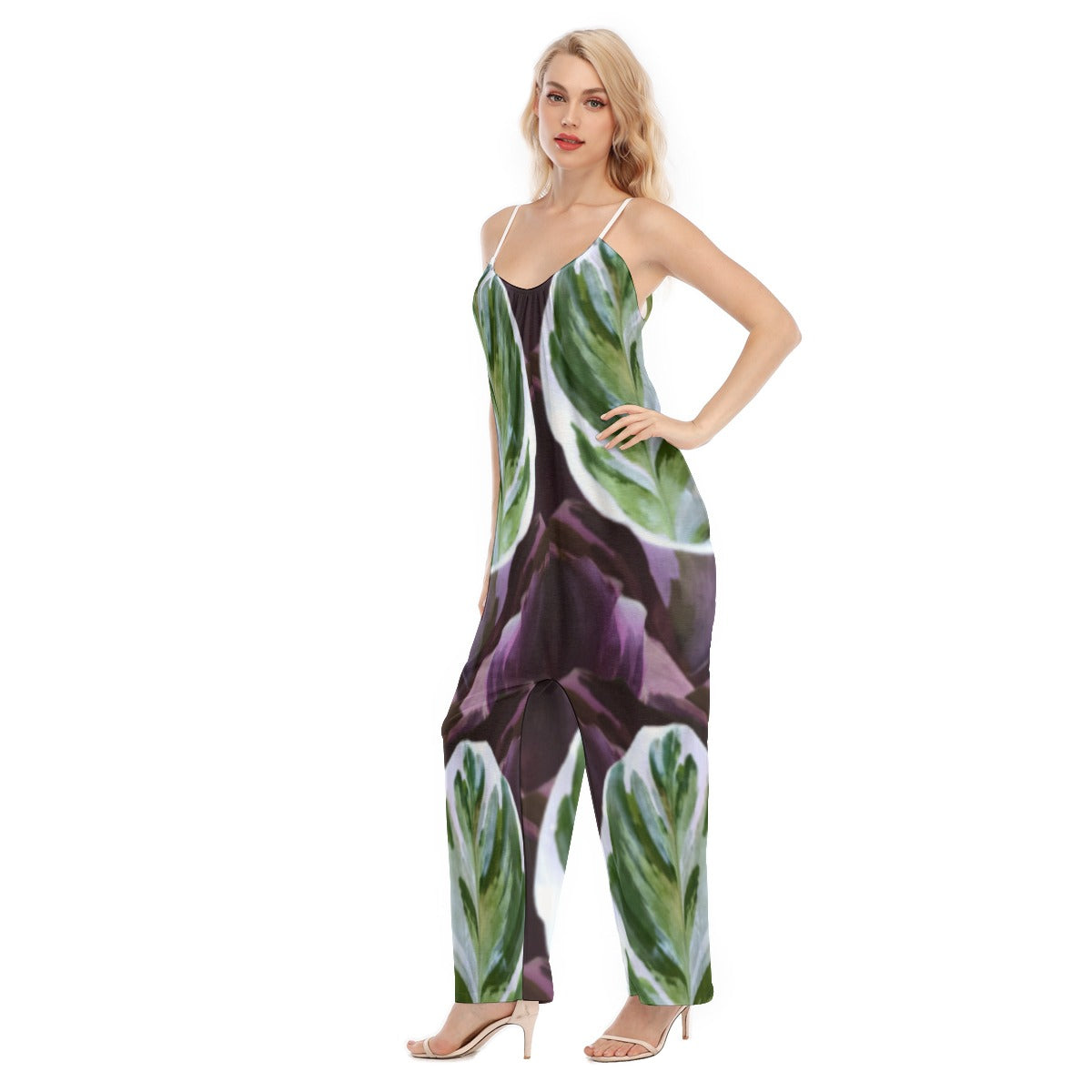 White Fusion Calathea Cami Jumpsuit