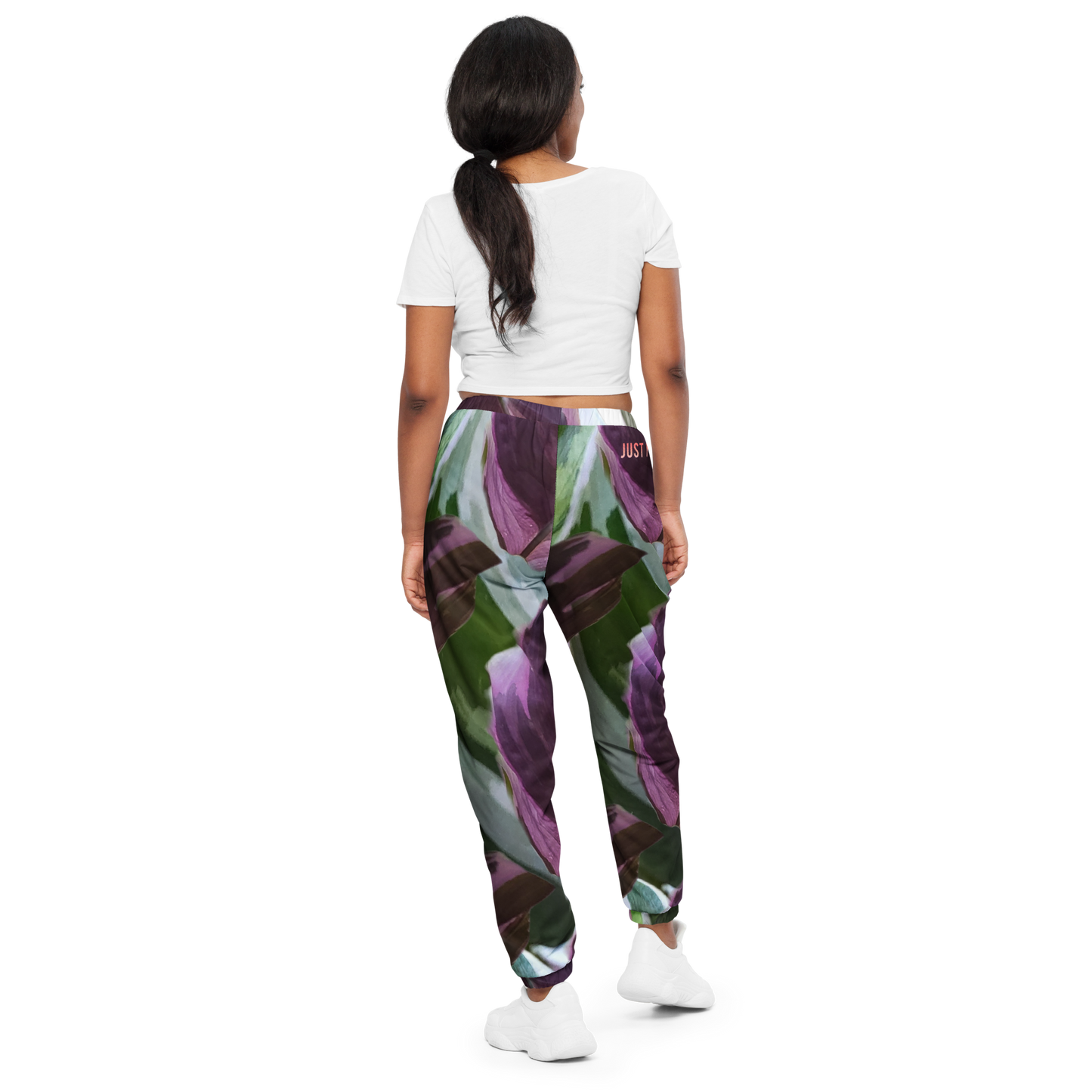 White Fusion Calathea Unisex track pants