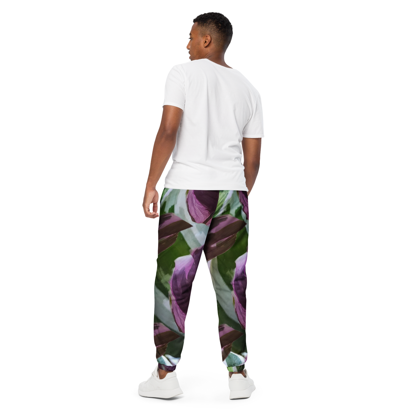 White Fusion Calathea Unisex track pants