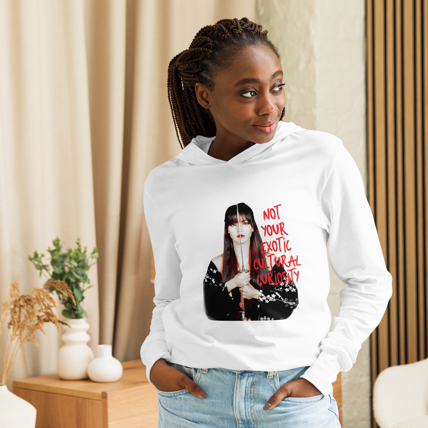 NOT YOUR EXOTIC CULTURAL CURIOSITY Unisex Hooded long-sleeve tee